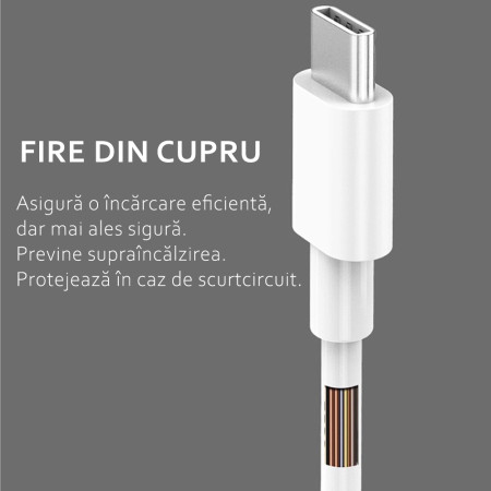 Cablu date Samsung EP-DG977BWE, Tip-C to Tip-C, 100W, 0.98m, White (Bulk Packing)