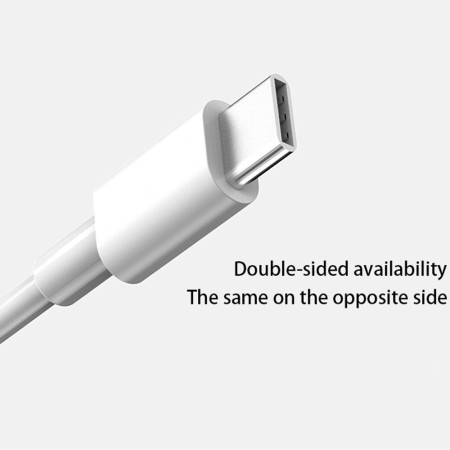 Cablu date Samsung EP-DG977BWE, Tip-C to Tip-C, 100W, 0.98m, White (Bulk Packing)