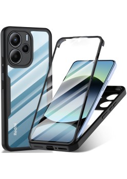 Husa pentru Xiaomi Redmi Note 14 4G cu Folie, ColorVerse 360, Black