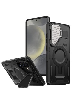 Husa pentru Samsung Galaxy S24 Plus - ArmorVault MagSafe – Protecție și Funcționalitate de Top, Negru