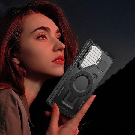 Husa pentru Samsung Galaxy S25 - ArmorVault MagSafe – Protecție și Funcționalitate de Top, Negru
