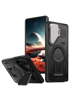 Husa pentru Samsung Galaxy S25 Ultra - ArmorVault MagSafe – Protecție și Funcționalitate de Top, Negru