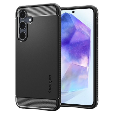 Husa pentru Samsung Galaxy A55 5G, Spigen Rugged Armor, Black