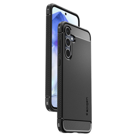 Husa pentru Samsung Galaxy A55 5G, Spigen Rugged Armor, Black