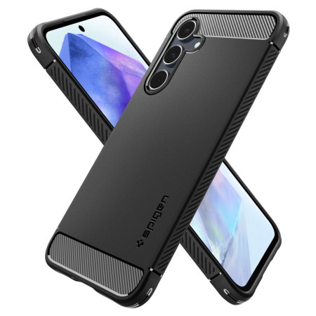 Husa pentru Samsung Galaxy A55 5G, Spigen Rugged Armor, Black