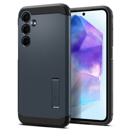 Husa pentru Samsung Galaxy A55 5G, Spigen Tough Armor, Metal Slate