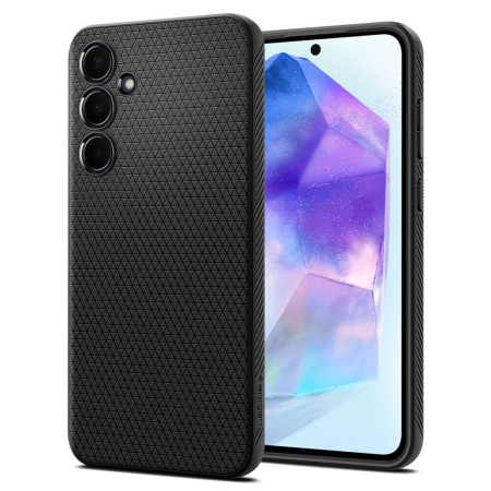Husa pentru Samsung Galaxy A55 5G, Spigen Liquid Air, Matte Black