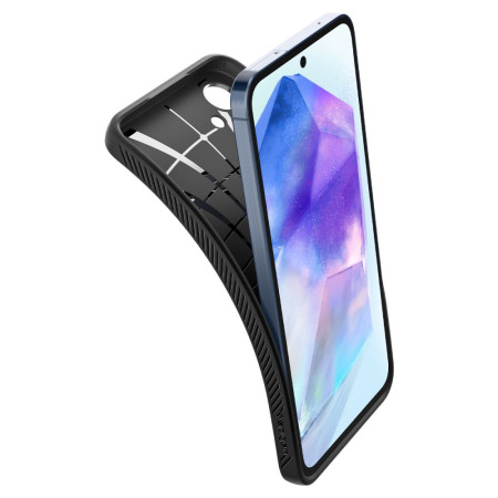 Husa pentru Samsung Galaxy A55 5G, Spigen Liquid Air, Matte Black