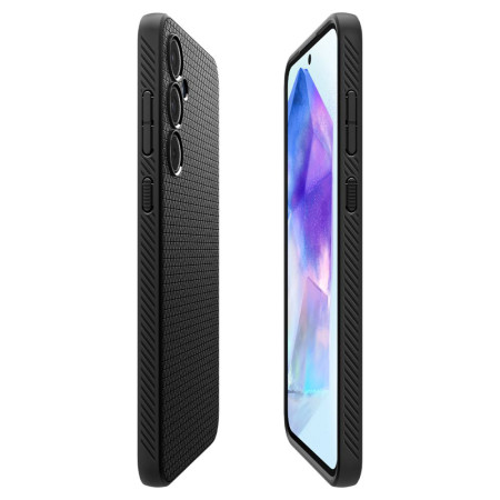 Husa pentru Samsung Galaxy A55 5G, Spigen Liquid Air, Matte Black