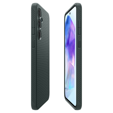 Husa pentru Samsung Galaxy A55 5G, Spigen Liquid Air, Abyss Green