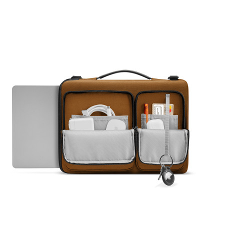 Geanta Laptop 14 inch, Tomtoc Defender, Brown