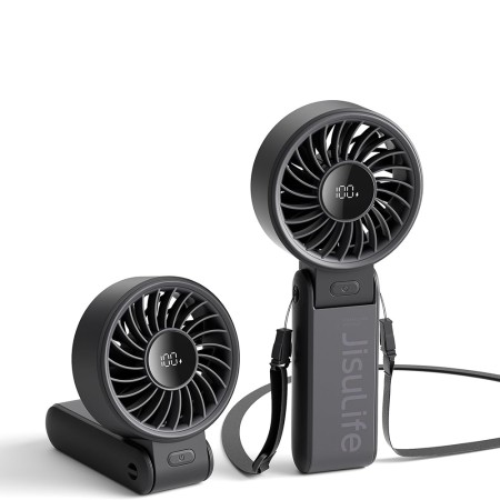 Ventilator Portabil 3600mAh cu Display Digital - JisuLife (Life7) - Black
