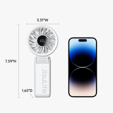 Ventilator Portabil 3600mAh cu Display Digital - JisuLife (Life7) - Black