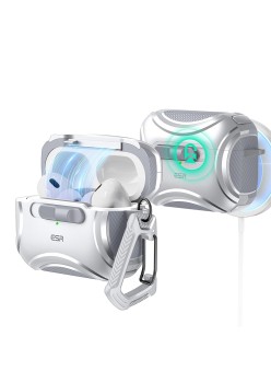 Husa pentru Apple AirPods Pro 1 / 2 - ESR Cyber Magnetic Lock HaloLock - White