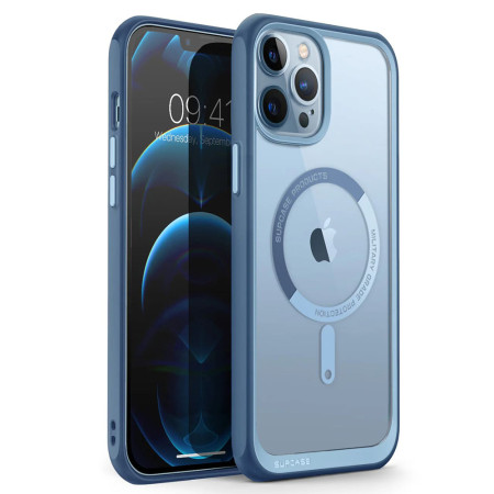 Husa pentru iPhone 16 Pro Max - Supcase Unicorn Beetle Slim Clear MagSafe - Azure