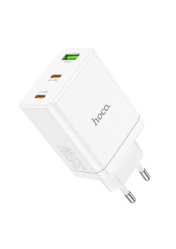 Incarcator pentru Priza USB, 2x Type-C, PD35W - Hoco Start (N33) - White