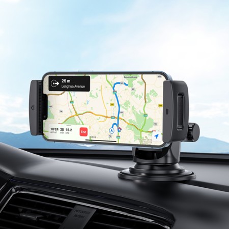 Hoco - Car Holder Prospering (CA120) - Phones and Tablets 4.7 - 10.5", for Windshield and Dashboard - Black
