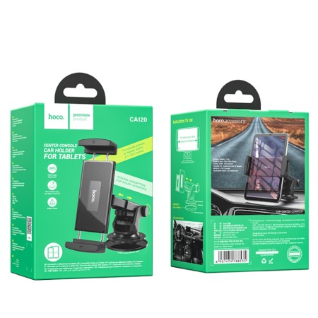 Hoco - Car Holder Prospering (CA120) - Phones and Tablets 4.7 - 10.5", for Windshield and Dashboard - Black