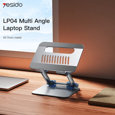 Yesido - Laptop Holder (LP04) - from Aluminium Alloy, Folding Design - Silver