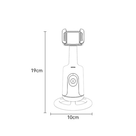 Yesido - Selfie Stick (SF15) - Intelligent Face Recognition, 360° Rotation - Black