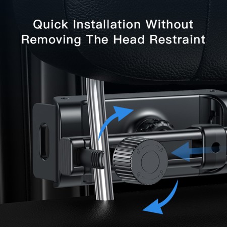 Yesido - Car Holder Prospering (C135) - Phones, for Headrest - Black