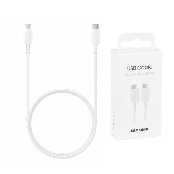 Cablu de Date USB-C to Type-C Super Fast Charging 5A, 1m - Samsung (EP-DN975BWEGWW) - White (Blister Packing)