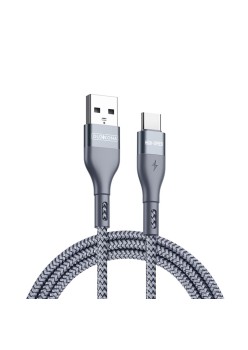 Cablu de Date Type-C Fast Charging 2.4A, 12W, 480Mbps, 1m - Duzzona (A8) - Grey