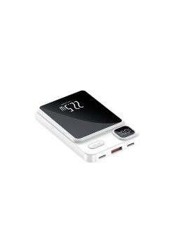 Baterie Externa MagSafe 10000mAh - Techsuit Wireless MagSafe Power Bank (PB-WM1) - White