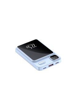Baterie Externa MagSafe 10000mAh - Techsuit Wireless MagSafe Power Bank (PB-WM1) - Sky Blue