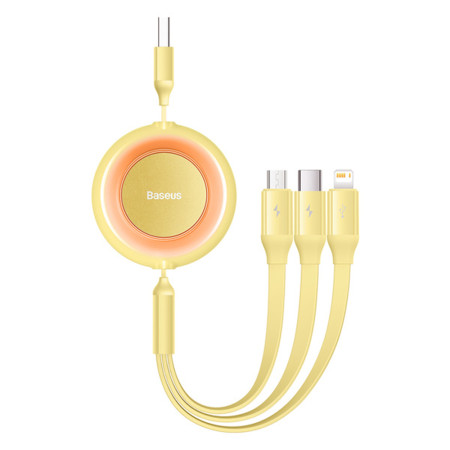 Cablu de Date Retractabil Baseus Bright Mirror 2, Yellow