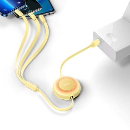 Cablu de Date Retractabil Baseus Bright Mirror 2, Yellow