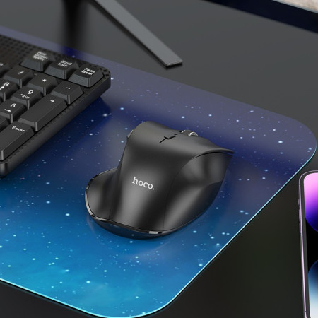 Mouse Wireless Hoco 2.4G, 1600 DPI Mystic, Black