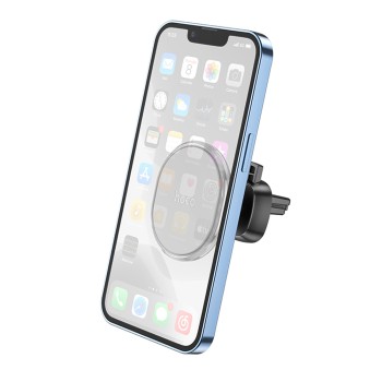 Suport telefon Auto cu Magnet pentru Grila de Ventilatie Hoco Crystal, Space Gray