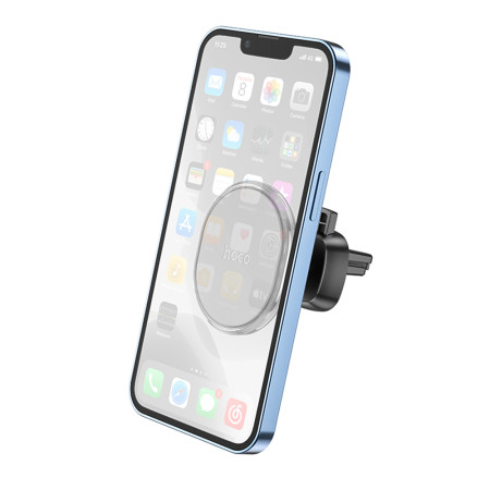 Suport telefon Auto cu Magnet pentru Grila de Ventilatie Hoco Crystal, Space Gray