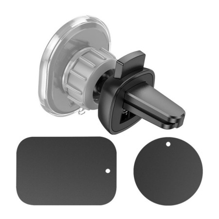 Suport telefon Auto cu Magnet pentru Grila de Ventilatie Hoco Crystal, Space Gray