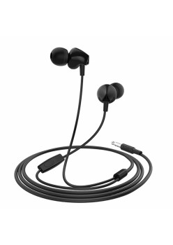 Casti cu Fir Jack cu Microfon, 1.2m Hoco, Black
