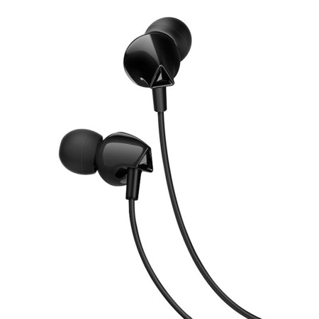 Casti cu Fir Jack cu Microfon, 1.2m Hoco, Black