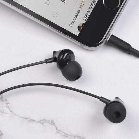 Casti cu Fir Jack cu Microfon, 1.2m Hoco, Black