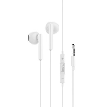 Casti cu Fir si Microfon, 1.2m Hoco Melodious, White