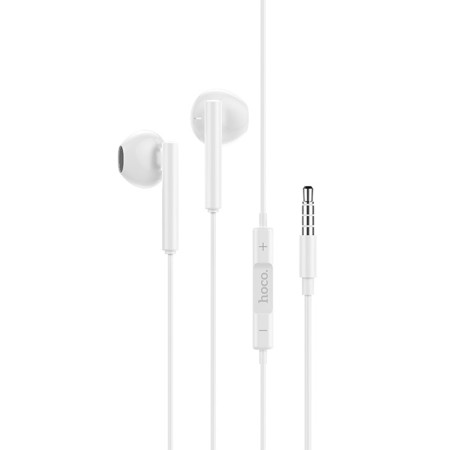 Casti cu Fir si Microfon, 1.2m Hoco Melodious, White