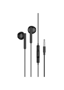 Casti cu Fir si Microfon, 1.2m Hoco Melodious, Black