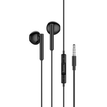 Casti cu Fir si Microfon, 1.2m Hoco Melodious, Black