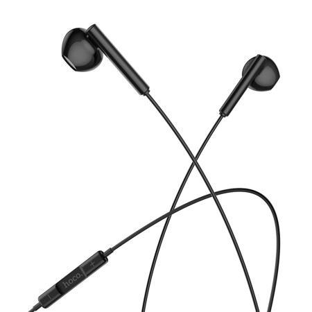 Casti cu Fir si Microfon, 1.2m Hoco Melodious, Black