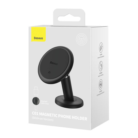 Suport telefon auto bord Baseus C01, Black