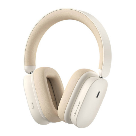 Casti Wireless Baseus cu Microfon Bowie H1, Creamy White