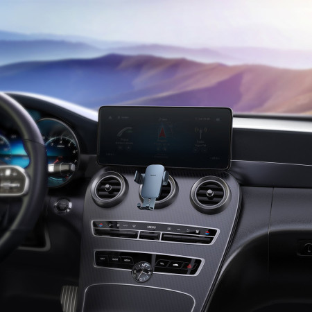 Suport telefon Auto pentru Grila Ventilatie Baseus Metal Age II Gravity, Dark Grey