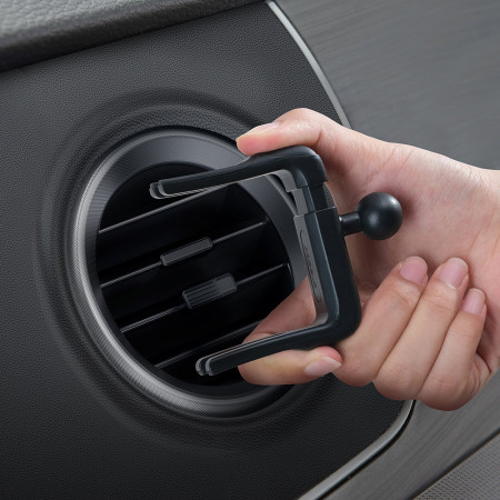 Suport telefon Auto pentru Grila Ventilatie Baseus Metal Age II Gravity, Dark Grey