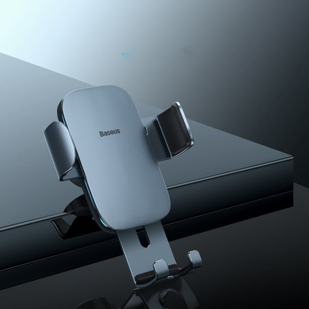 Suport telefon Auto pentru Grila Ventilatie Baseus Metal Age II Gravity, Dark Grey