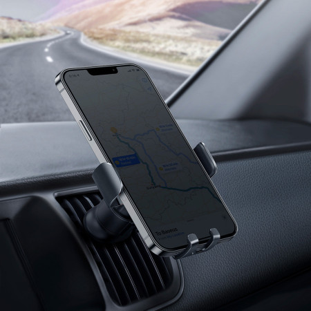 Suport telefon Auto pentru Grila Ventilatie Baseus Metal Age II Gravity, Black