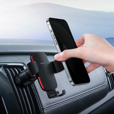 Suport telefon Auto pentru Grila Ventilatie Baseus Metal Age II Gravity, Black
